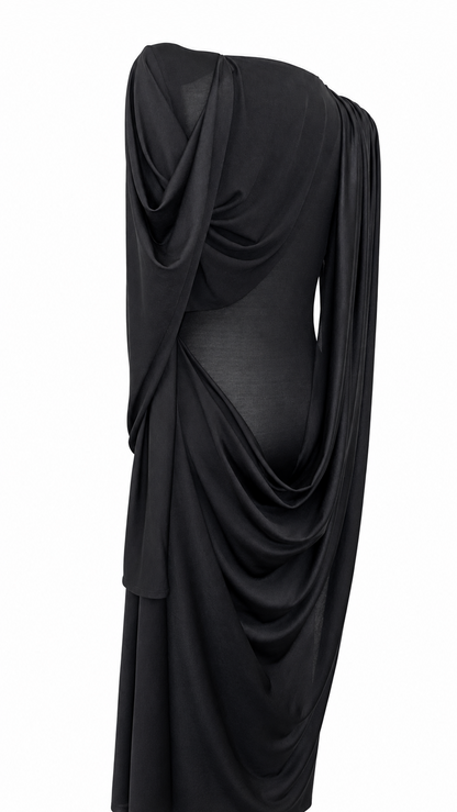 Covered Wound Drape Dress