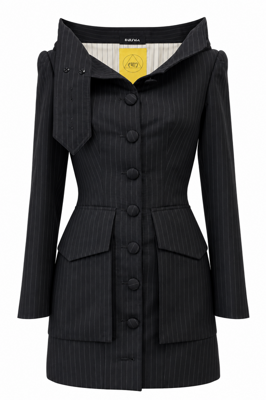 Open Wound Neckline Dress